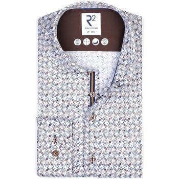 R2 Overhemd Wheels Blauw - Maat 40 - Heren - Overhemden Casual