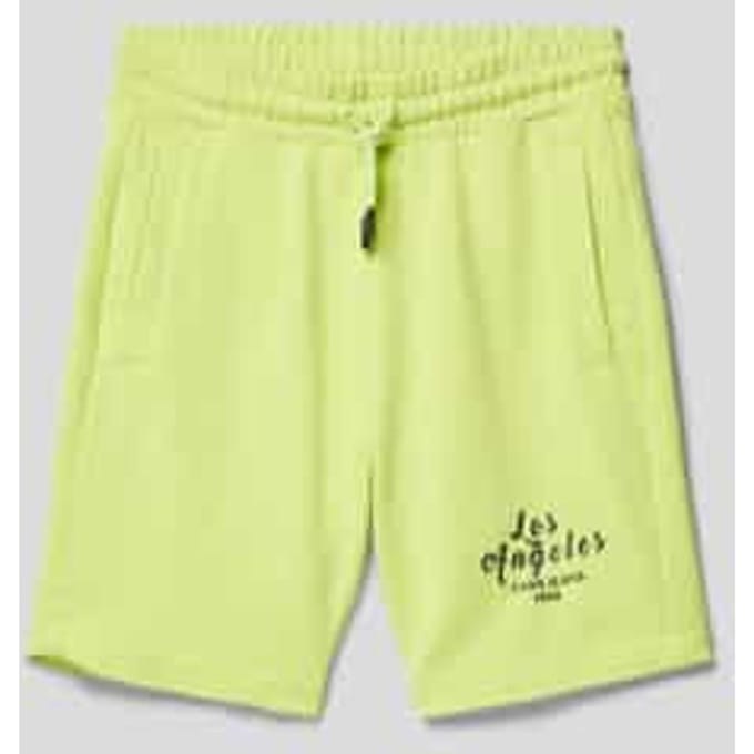Regular fit sweatshorts met labelprint, model 'Gruss'