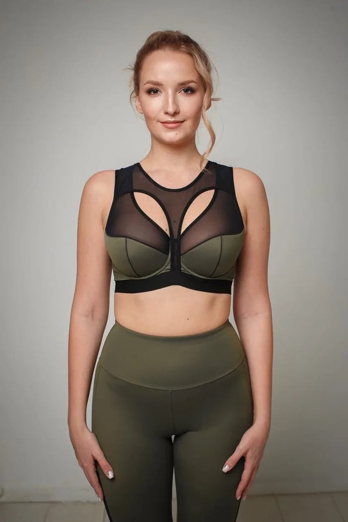 MILENKA groene sport BH - met beugel - Maat 80E