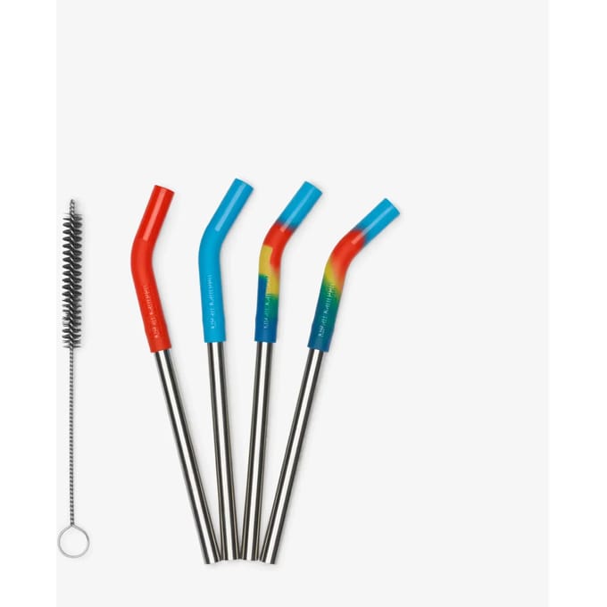 Klean Kanteen Rietjes Kort 4-Pack Multicolor Multi Color