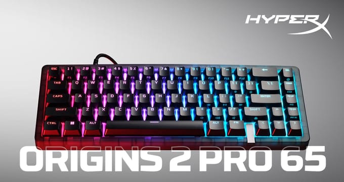 HyperX Origins 2 Pro 65% layout Gaming keyboard - Magnetic linear switches- zwart- RGB per Key