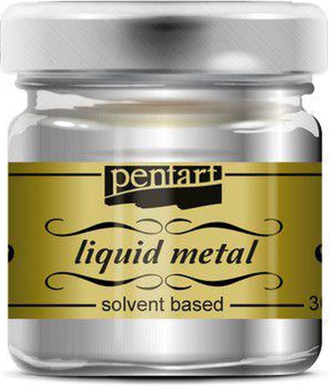 Pentart Liquid Metal Solvent Zilver 30ml