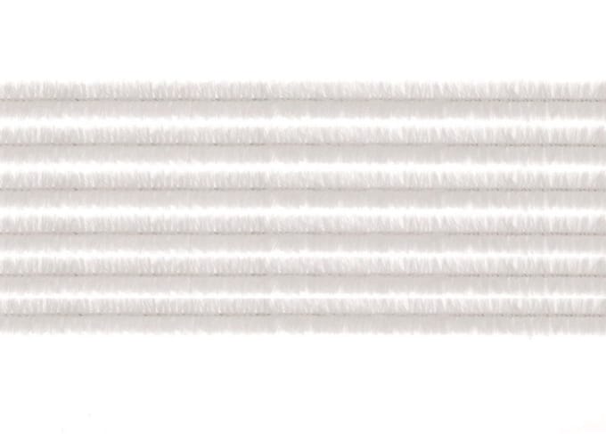 Chenilledraad - 20x - wit - 50 cm - hobby/knutsel materialen