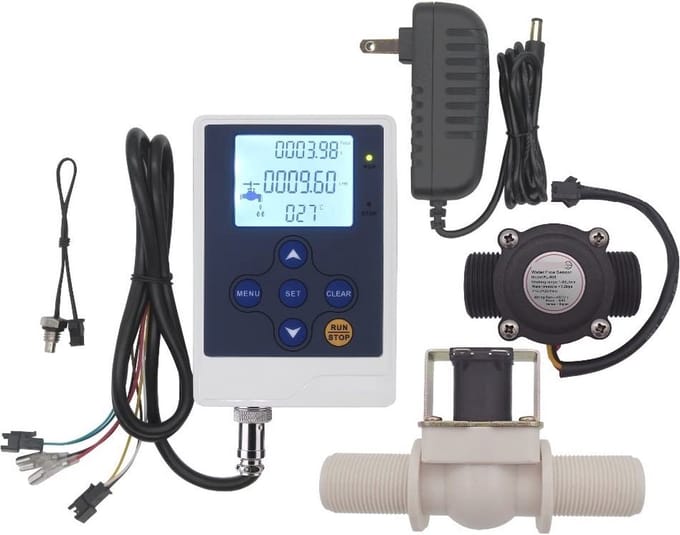 Digitale Debietmeter voor Waterflow met LCD Scherm en G3/4" Sensor