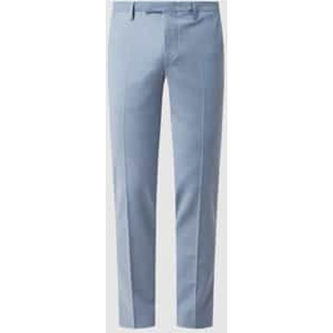 Slim fit pantalon met persplooien, model 'Monopoli'