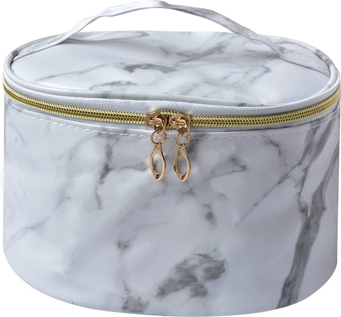 Juleeze Toilettas Dames 21x12x15 cm Wit Grijs Polyester