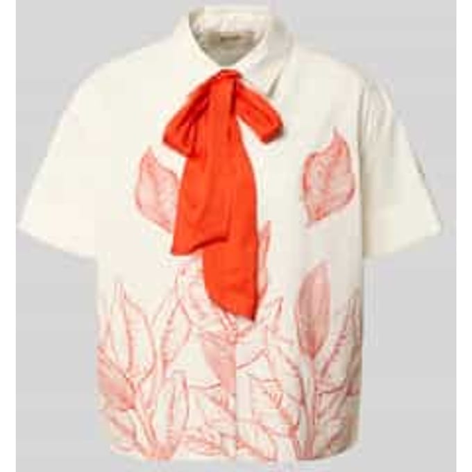 regular fit strikblouse met motiefprint model 'Saras'