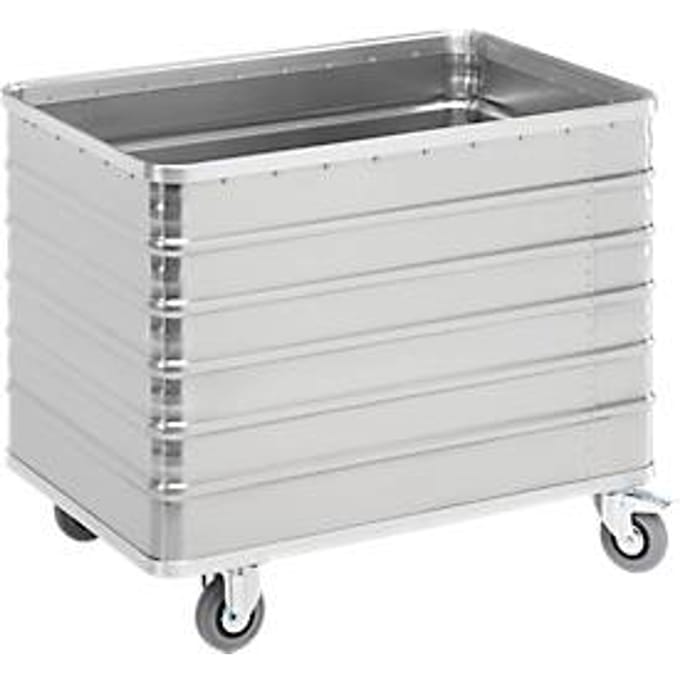 Transportwagen van aluminium, zonder deksel, 415 l