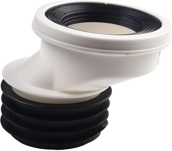 Toiletaansluiting - Panaansluiting - Rioolaansluiting - Recht of excentrisch ontwerp - 5 cm offset - Afgebeeld