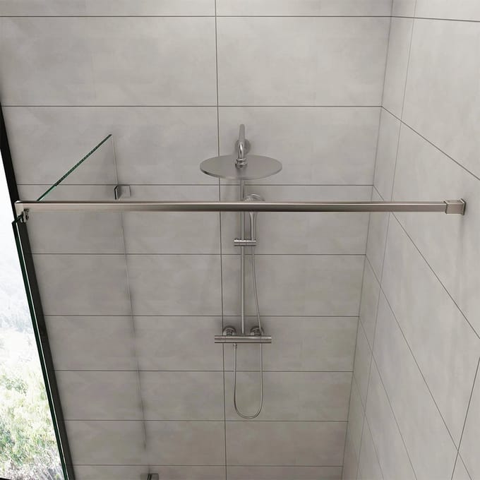 Stabilisatiestang Douchewand Muurmontage Vierkant 125 cm - Chroom
