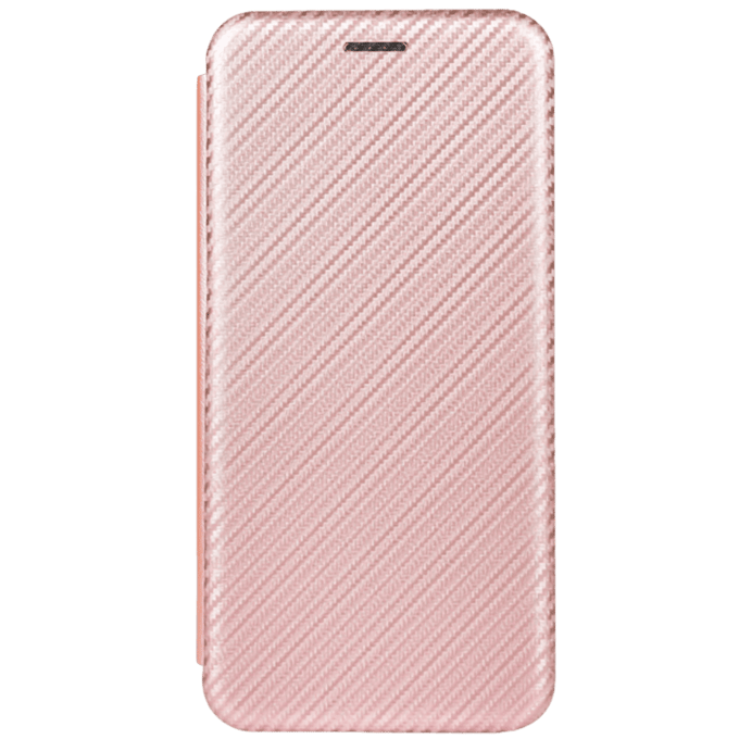 Comfycase Samsung Galaxy A21s Carbon Shell Flip Case Hoesje  Roségoud