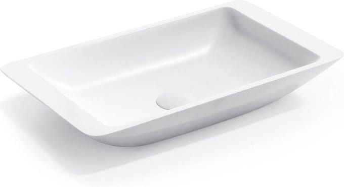 Mawialux opzet waskom - Solid surface - 59,5x34,5 cm - Mat wit - Isabel