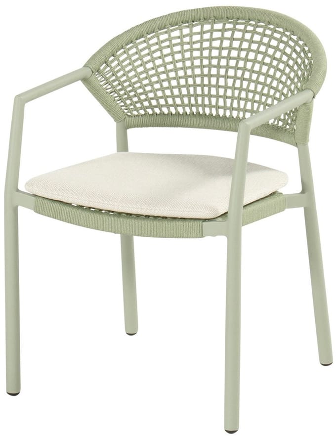 Hartman Taragona stapelbare rope dining tuinstoel - Soft Green