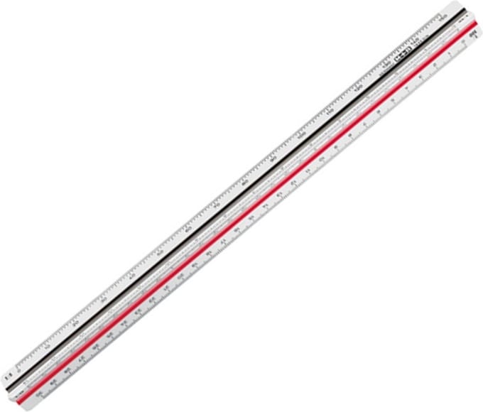M&R Schaalstok 3-kantig 1631 30cm Per stuk