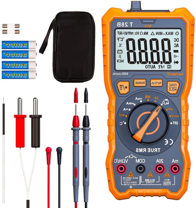 Digitale Multimeter - Tester Metingen - Elektrische Problemen Oplossen - Auto-Ranging True RMS - Tot 1000V - Oranje