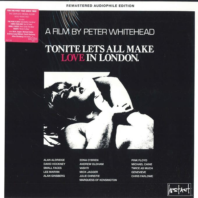 Disque LP VARIOUS - Tonite Let's All Make Love In Londo INLP002 Instant, Immedi 2017 UK Rock