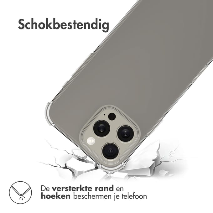 imoshion Hoesje - Geschikt voor Apple iPhone 16 Pro Max - Shockproof Case - Transparant