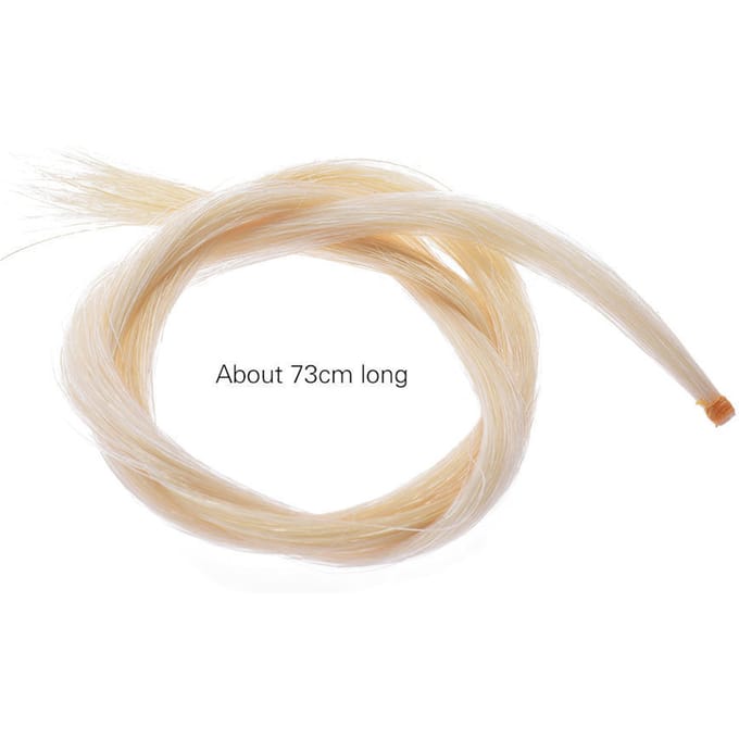 Eén Hank Hoge kwaliteit Strikhaar Paardenhaar voor Vioolstrijkstok Natuurlijke Witte Kleur for 4/4 Violin Bow white