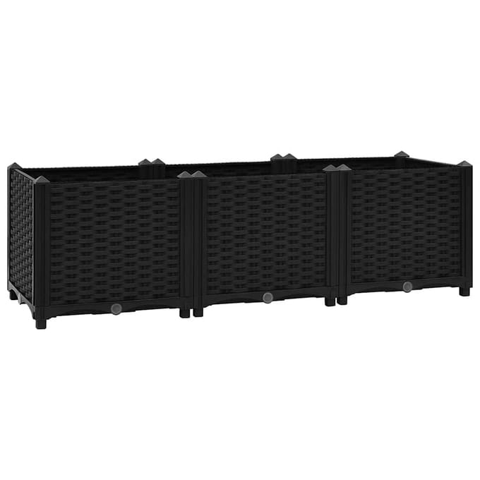 vidaXL - Plantenbak - verhoogd - 120x40x38 - cm - polypropyleen