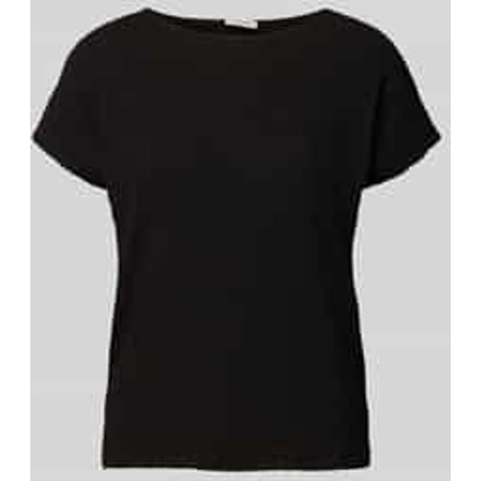 s.Oliver - female - T-shirt van getextureerde jersey met afgezakte schouders
