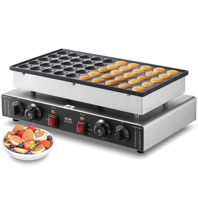 50 STUKS 43mm Mini Poffertjesmaker Commerciële Dorayaki Bakplaat 1700W