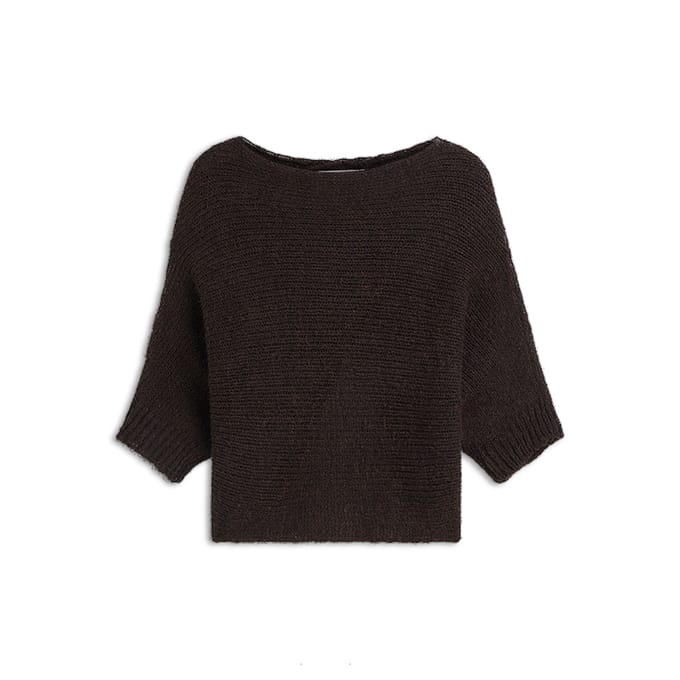 Summum Wrap Sweater Super Soft Knit Sweaters Donkerbruin 7s8029-70093
