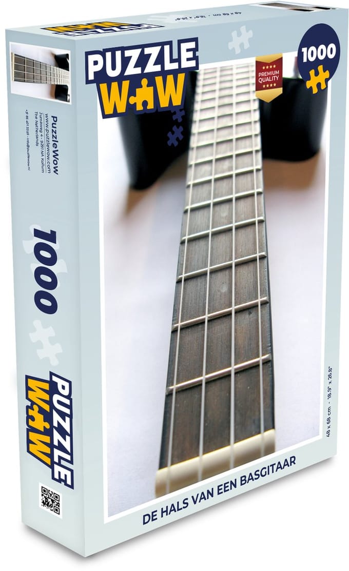 Puzzel De hals van een basgitaar - Legpuzzel - Puzzel 1000 stukjes volwassenen