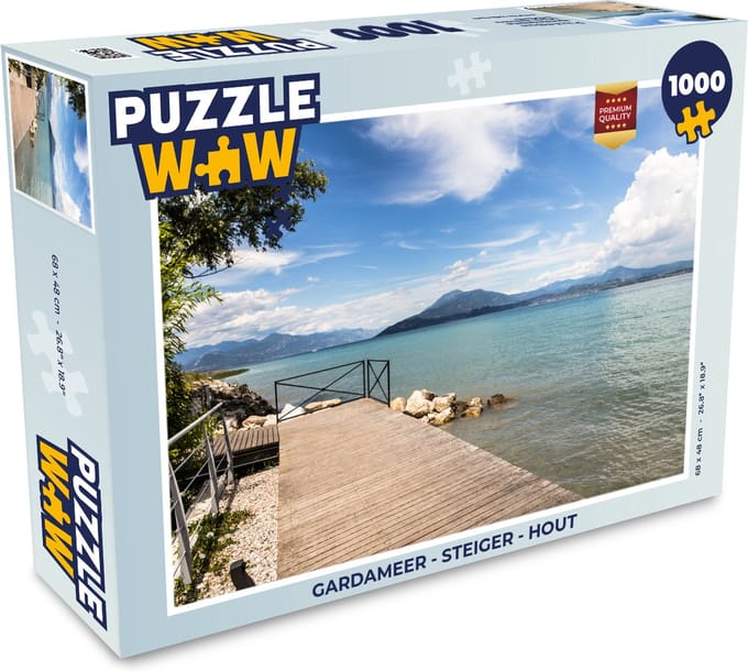 Puzzel Gardameer - Steiger - Hout - Legpuzzel - Puzzel 1000 stukjes volwassenen