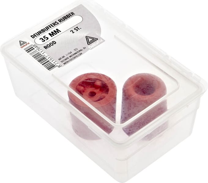 Deltafix - Deurbuffer rubber 35mm rood 2st