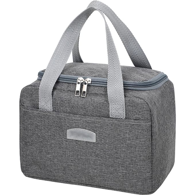 Geïsoleerde Lunchtas Waterdicht Grote Capaciteit Stevig Handvat Voedsel Lunchcontainer voor Kantoor Picknick gray