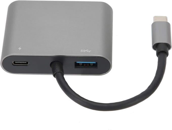 Type-C Hubadapter - USB adapter - Connectiviteit Uitbreiden - 4-in-1 Ontwerp - 4K 30Hz/60Hz - Zilver