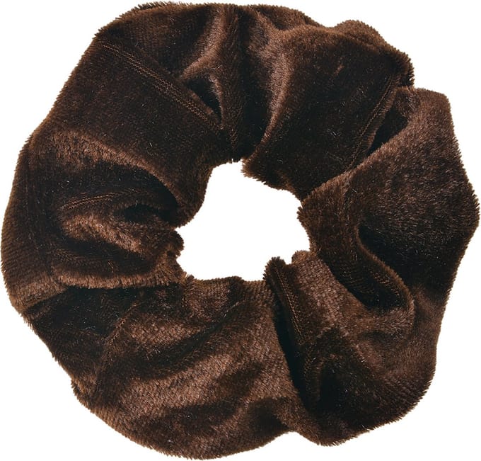 Clayre & Eef Haarelastiek Ø 10 cm Bruin Velours