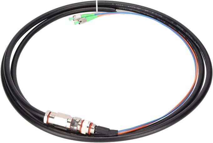 Glasvezel Kabel - Patchkabel - Communicatie Verbinding - Waterdicht Gepantserd - 3 Meter - Zwart