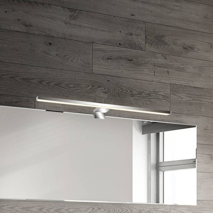B.K.Licht Dun - LED Spiegelverlichting - warm wit licht - spiegellamp - klembaar of schroefbaar - chroom - 50x10.5x4 cm