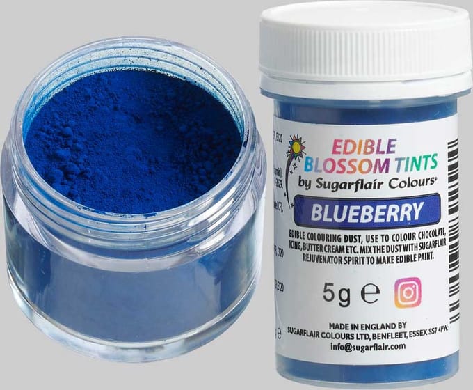 Sugarflair Blossom Tint Dust - Blueberry - 5g - Eetbare Kleurstof