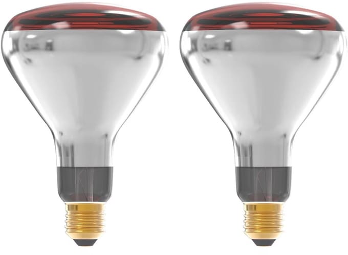Technik Infrarood Warmtelamp R125 E27 - 250W - Half Rood - Dimbaar - 2 stuks