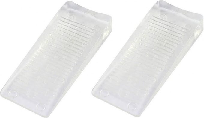 Benson Deurwig - 2x - flexibel rubber - 21 mm - stopper - transparant - deurstop