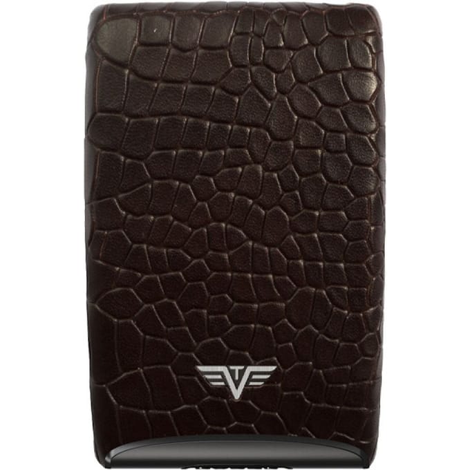 Tru-Virtu Credit Card Etui FAN Croco Brown