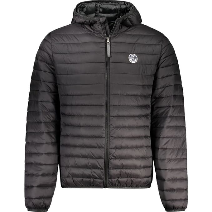 Gequiltede Hooded Jacket Model Zwart