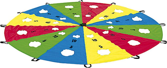 Parachute met schietgaten 400 cm.