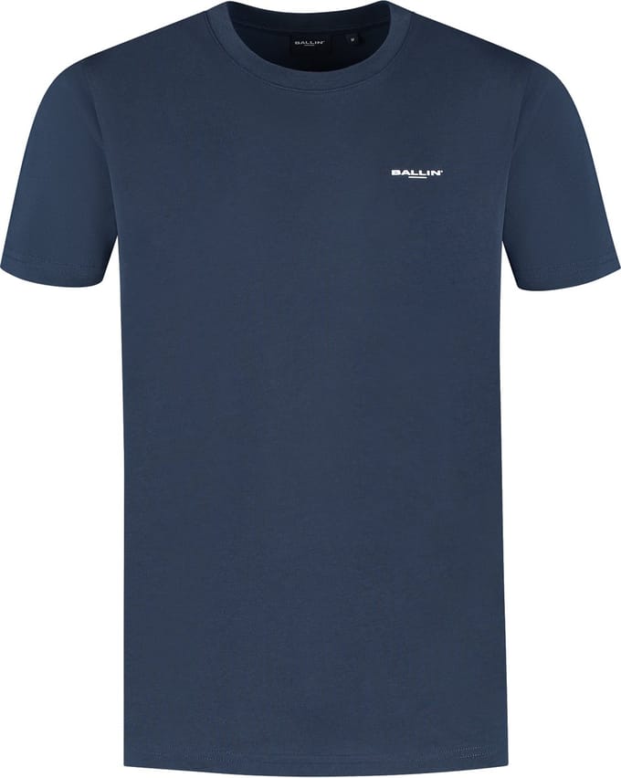 Ballin Amsterdam - Heren Regular fit T-shirts Crewneck SS - Navy - Maat S