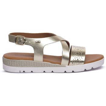 Sandalen met sleehak Valleverde PLATINO