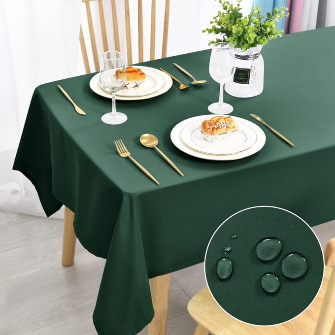 Groen Tafelkleed - Vlekwerend & Waterdicht - voor Eetkamer, Tuin, Feest - 140x280 cm