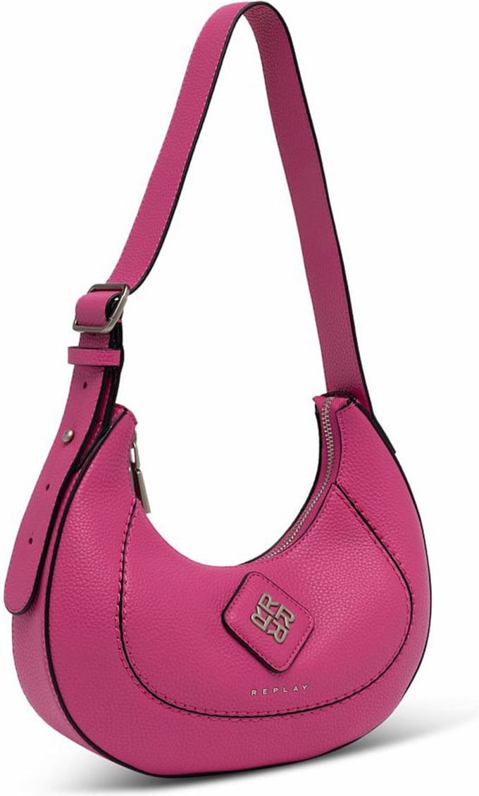 REPLAY Schoudertas Hobo Bag Cyclamen Fuchsia Roze