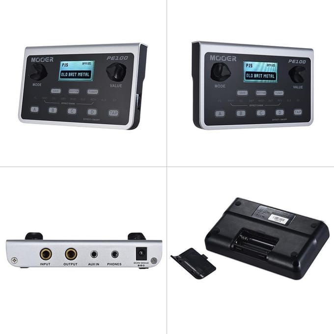 MOOER PE100 Draagbare multi-effectprocessor Gitaareffectpedaal 39 effecten 40 drumpatronen 10 EU Plug