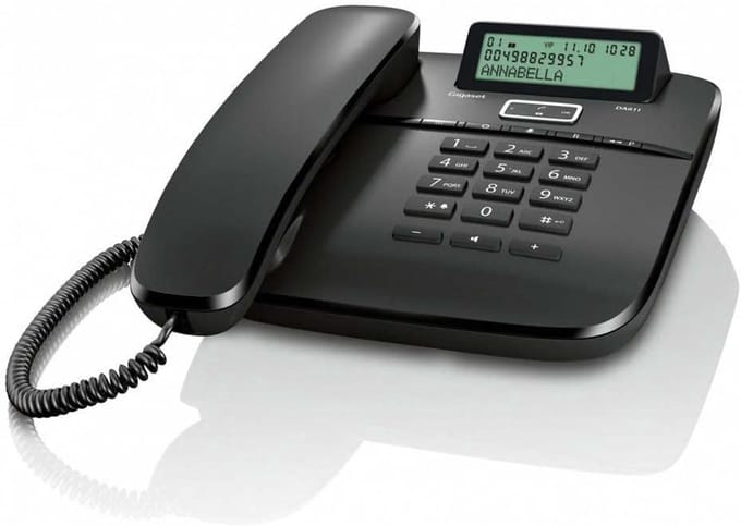 Vaste Telefoon met Display, Nummerherkenning en Handsfree - Zwart