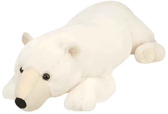 Wild Republic knuffel ijsbeer - pluche - 76 cm - wit - knuffeldier