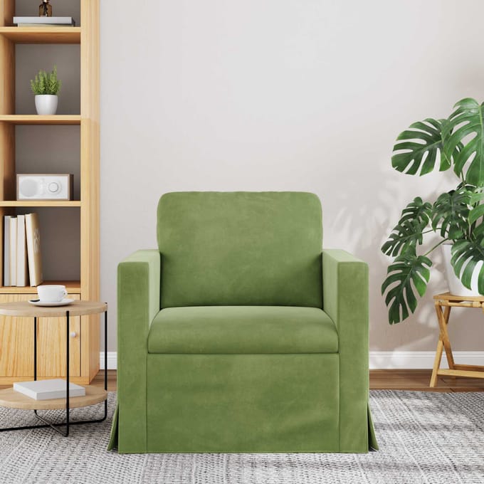 vidaXL - Bank - Lichtgroen - 78 - x - 78 - x - 80 - cm - Fluweel