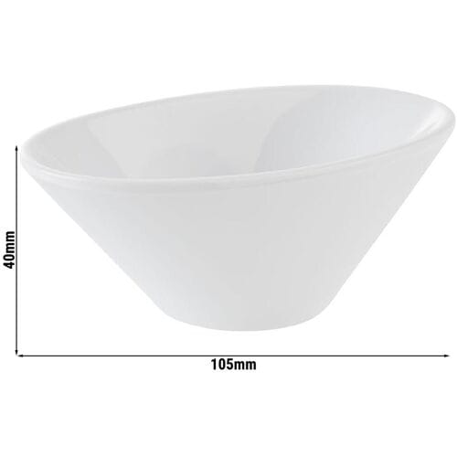 GGM Gastro (20 Stück) Schale - MINI - Melamin - 70ml - 105x60mm - Weiß