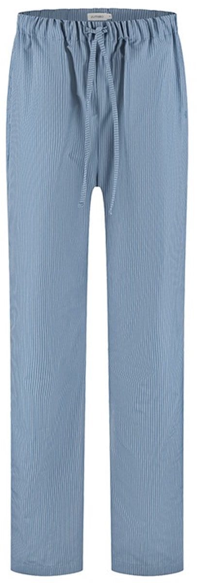 Yumeko pyjamabroek unisex katoen TENCEL™ blauw/wit stripe m
